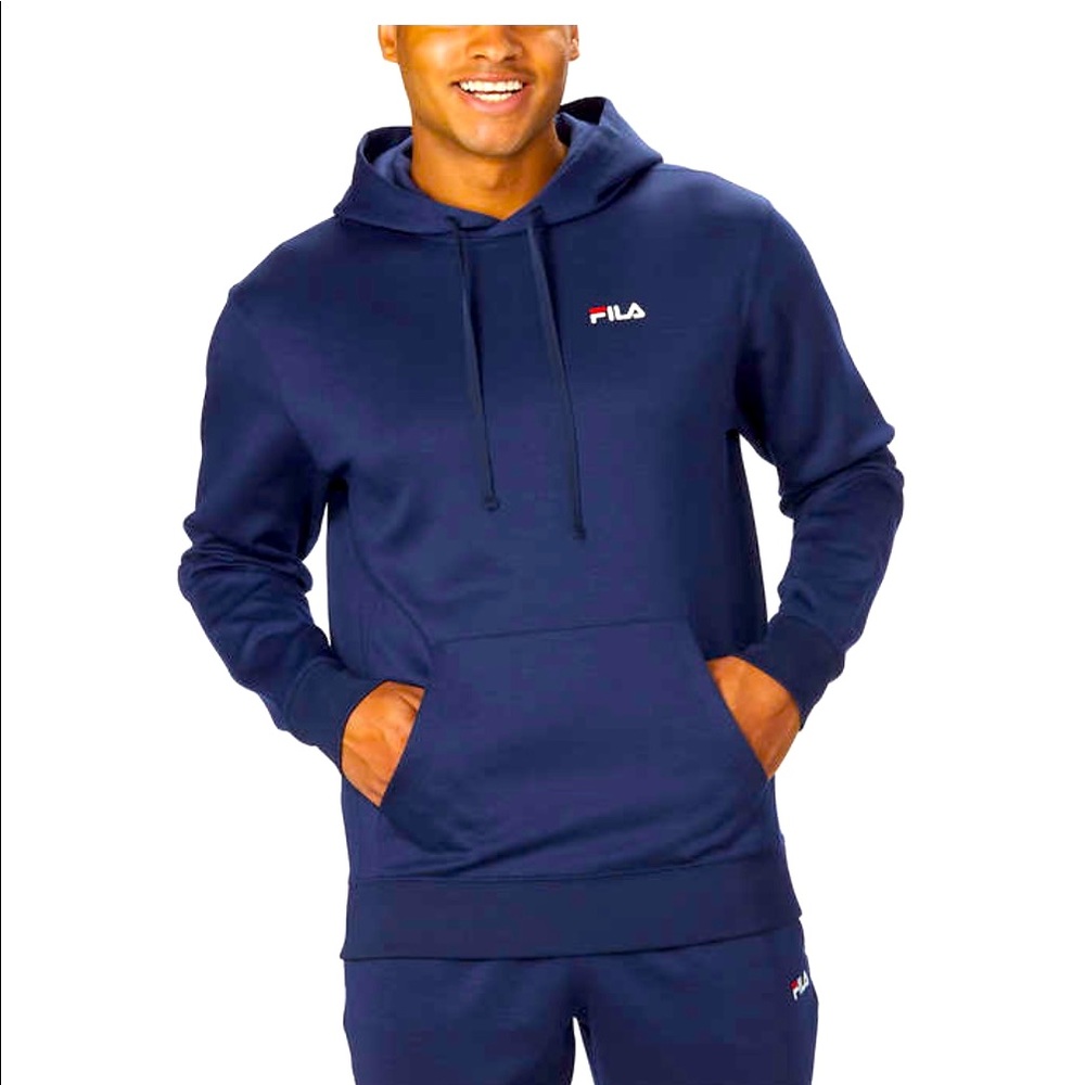 Fila Men’s Performance Hoodie, Navy Blue (size : M)